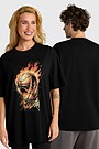 Short sleeves cotton T-shirt "Unbreakable" 1 | BLACK | Audimas