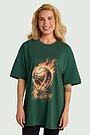 Short sleeves cotton T-shirt "Unbreakable" 4 | GREEN | Audimas