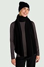 Merino wool scarf with cashmere 1 | BLACK | Audimas