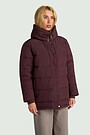 Down jacket with hood 2 | burgundy | Audimas
