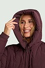 Down jacket with hood 4 | burgundy | Audimas
