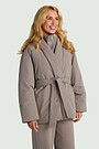 Wrap down jacket 2 | Cream | Audimas