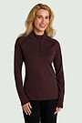 Merino wool half-zip sweatshirt 1 | BROWN | Audimas