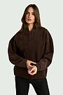 Velour bomber jacket 2 | BROWN | Audimas
