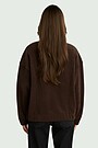 Velour bomber jacket 3 | BROWN | Audimas