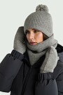 Knitted hat with fleece lining 1 | GREY | Audimas