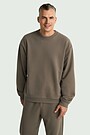 Oversized heavy-weight cotton sweatshirt 1 | CHAKI | Audimas