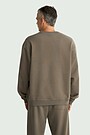 Oversized heavy-weight cotton sweatshirt 2 | CHAKI | Audimas