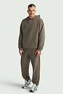 Oversized heavy-weight cotton hoodie 5 | CHAKI | Audimas