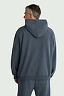 Oversized heavy-weight cotton hoodie 2 | Dark blue | Audimas