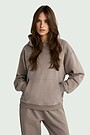 Oversized heavy-weight cotton hoodie 1 | Cream | Audimas