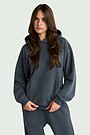 Oversized heavy-weight cotton hoodie 1 | Dark blue | Audimas
