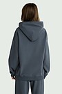 Oversized heavy-weight cotton hoodie 2 | Dark blue | Audimas