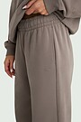 Heavy-weight cotton sweatpants 4 | Cream | Audimas