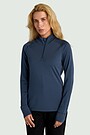 Merino wool half-zip sweatshirt 1 | BLUE | Audimas