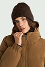 Merino wool and cotton blend knitted hat 1 | BROWN | Audimas