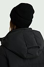 Megzta merino vilnos kepurė 2 | BLACK | Audimas