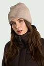 Megzta merino vilnos kepurė 1 | Cream | Audimas