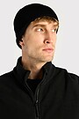 Knitted merino wool hat 3 | BLACK | Audimas