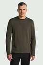 Long sleeve cotton T-shirt 1 | CHAKI | Audimas