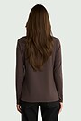 Cotton T-shirt with long sleeves 2 | BROWN | Audimas