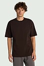 Oversized short sleeve cotton T-shirt 4 | BROWN | Audimas
