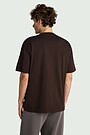 Oversized short sleeve cotton T-shirt 3 | BROWN | Audimas