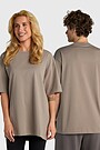 Oversized short sleeve cotton T-shirt 1 | GREY | Audimas