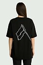 Unisex short-sleeve cotton T-shirt "Flag" 3 | BLACK | Audimas