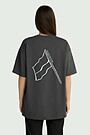 Unisex short-sleeve cotton T-shirt "Flag" 3 | DARK GREY | Audimas