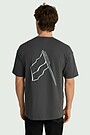 Unisex short-sleeve cotton T-shirt "Flag" 1 | DARK GREY | Audimas
