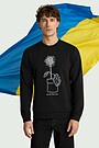 Men's cotton sweatshirt "Sunflower" 1 | BLACK | Audimas