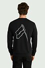 Men's cotton sweatshirt "Flag" 2 | BLACK | Audimas