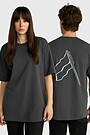 Unisex short-sleeve cotton T-shirt "Flag" 1 | DARK GREY | Audimas