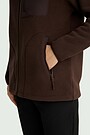 Sherpa fleece full-zip jacket 2 | BROWN | Audimas