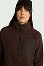 Sherpa fleece full-zip jacket 3 | BROWN | Audimas