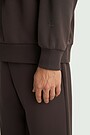 Oversized cotton fleece sweatshirt 3 | BROWN | Audimas