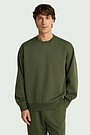 Oversized cotton fleece sweatshirt 1 | Green | Audimas