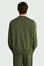 Oversized cotton fleece sweatshirt 2 | Green | Audimas