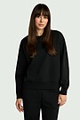Cotton fleece sweatshirt 1 | BLACK | Audimas