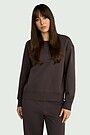 Cotton fleece sweatshirt 1 | BROWN | Audimas