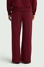 Wide cotton fleece sweatpants 3 | RED | Audimas
