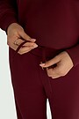 Wide cotton fleece sweatpants 4 | RED | Audimas