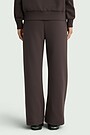 Wide cotton fleece sweatpants 3 | BROWN | Audimas
