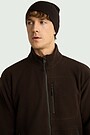 Full-zip fleece sweatshirt 3 | BROWN | Audimas