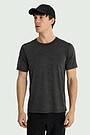 Jacquard knit synthetic T-shirt 2 | BLACK | Audimas