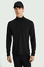 Synthetic half-zip sweatshirt 2 | BLACK | Audimas