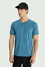 Jacquard knit synthetic T-shirt 2 | BLUE | Audimas
