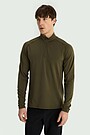 Synthetic half-zip sweatshirt 2 | Dark green | Audimas