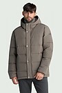 Down jacket with hood 2 | BROWN | Audimas